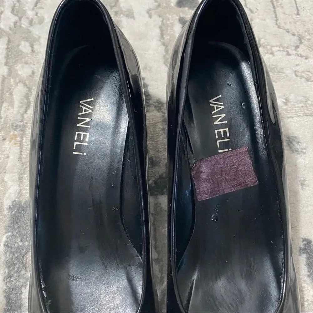 Vaneli women’s black wedges shoes 6